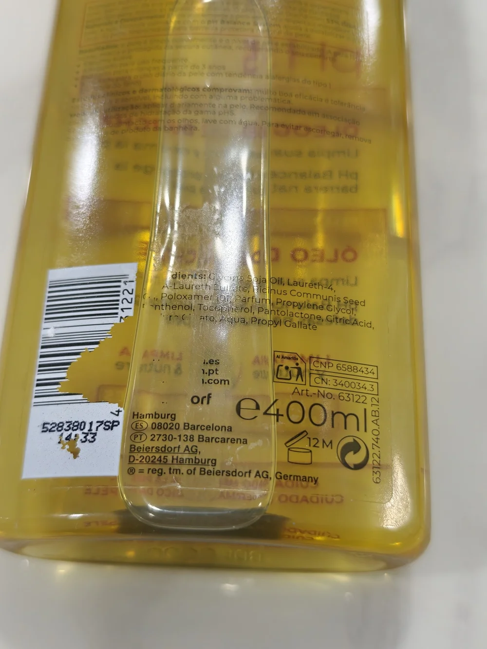 Eucerin pH5 Sensitive Skin Shower Oil for Very Dry & Sensitive Skin 400 ml 13.5